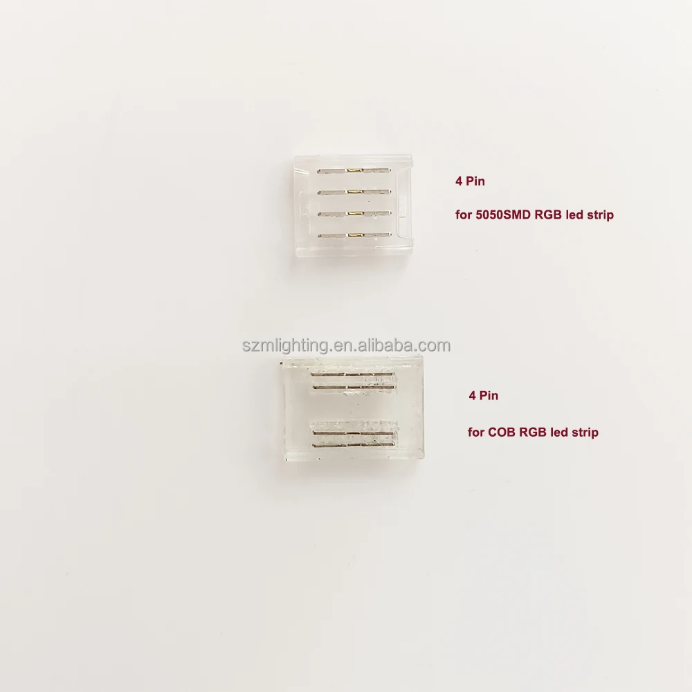 4 контакта светодиодные полосы световой коннектор прозрачный без пайки 10 мм для RGB COB света