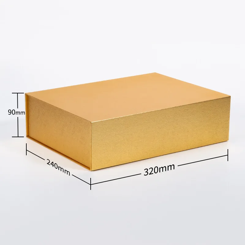 Wholesale luxury folding wedding paper gift boxes with magnetic lid black folding product boxes