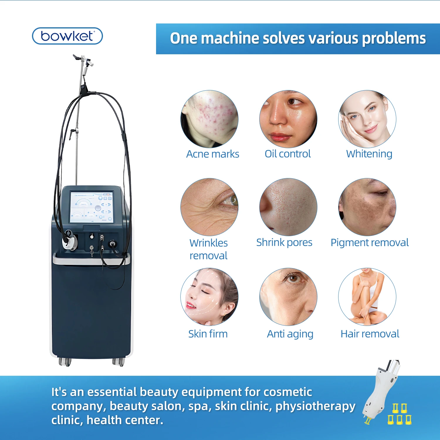 Bowket 2024 1064 ND yag laser  hair removal machine women