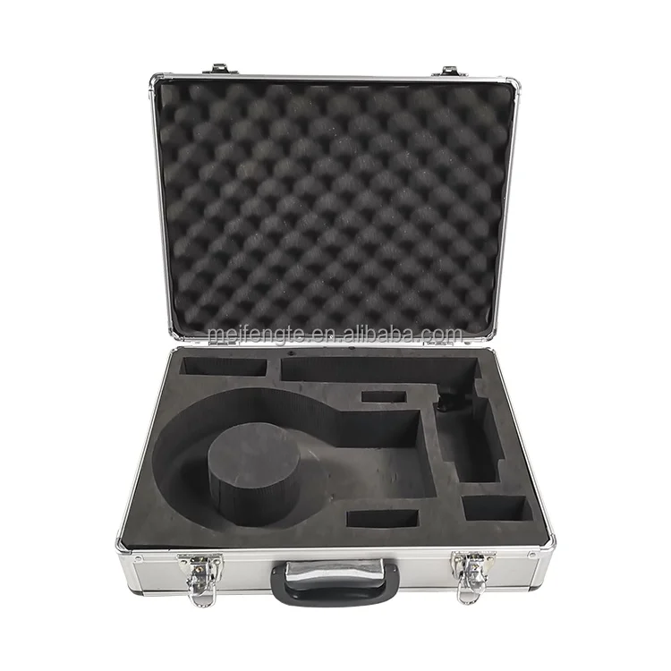 Carry on Hard Aluminum Case Gray color Box Suitcase with custom foam for Medical devices or other devices