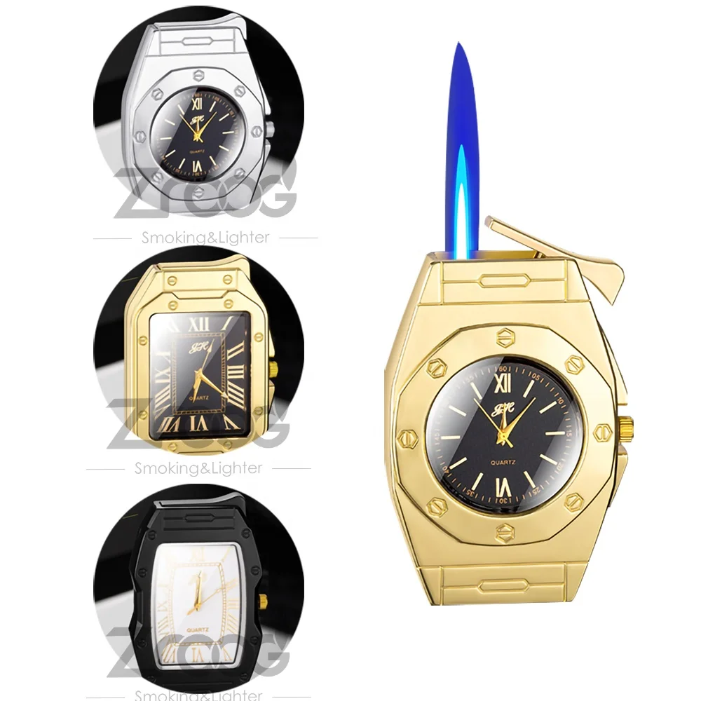 2023 New Arrivals Unique Gift Gas Refill Watch With Lighter Portable to Wear