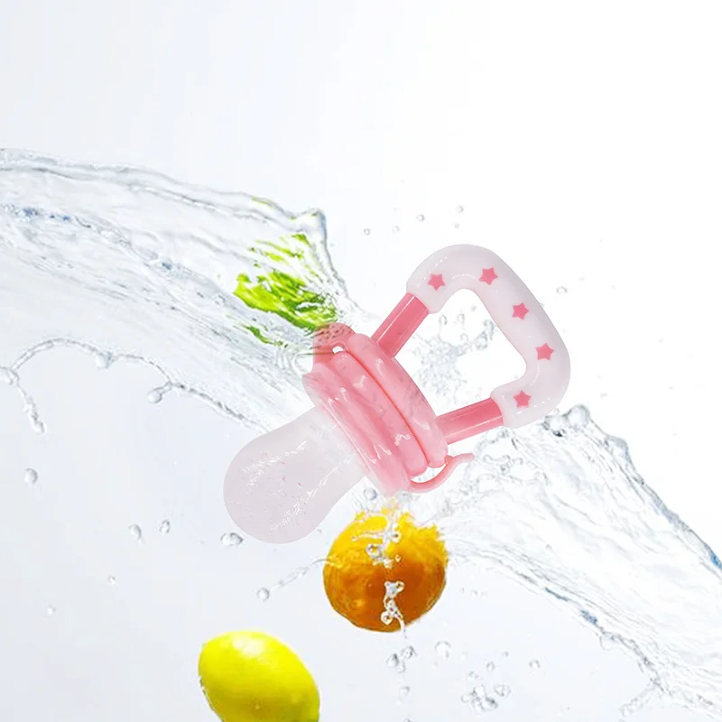 Factory Popular BPA Free Food Grade Silicone Baby Food Feeder Silicone Baby Teething Toys Baby Pacifier Fruit Feeder