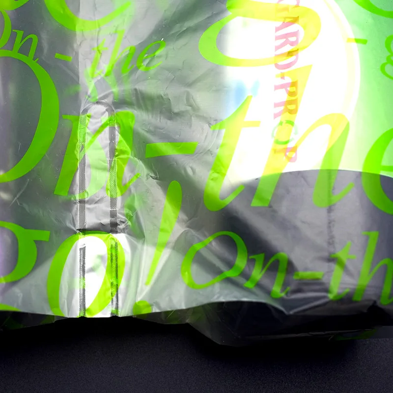 Custom printed eco friendly pe t shirt bakery boba teacup coffee food plastic take away bags for restaurants fabric with logo