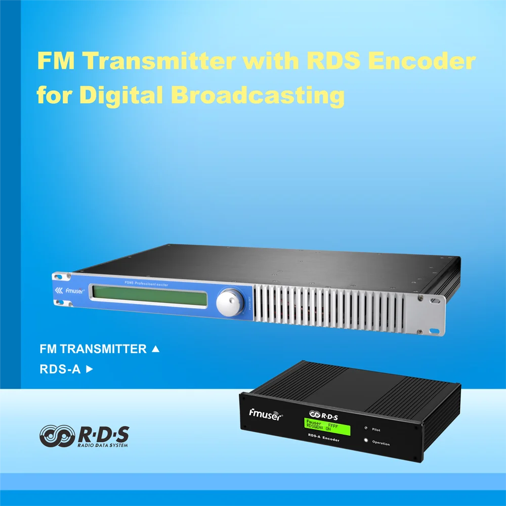  FMUSER FMT5.0-50L 50W радиовещание FM-передатчик + RDS-кодер с TA MPX in RDS OUT для