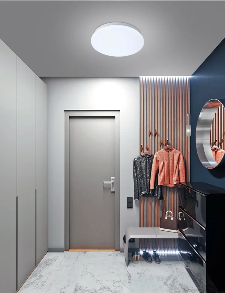 15W Easy Installation Modern IP54 waterproof outdoor Led Ceiling Light with microwave motion sensor