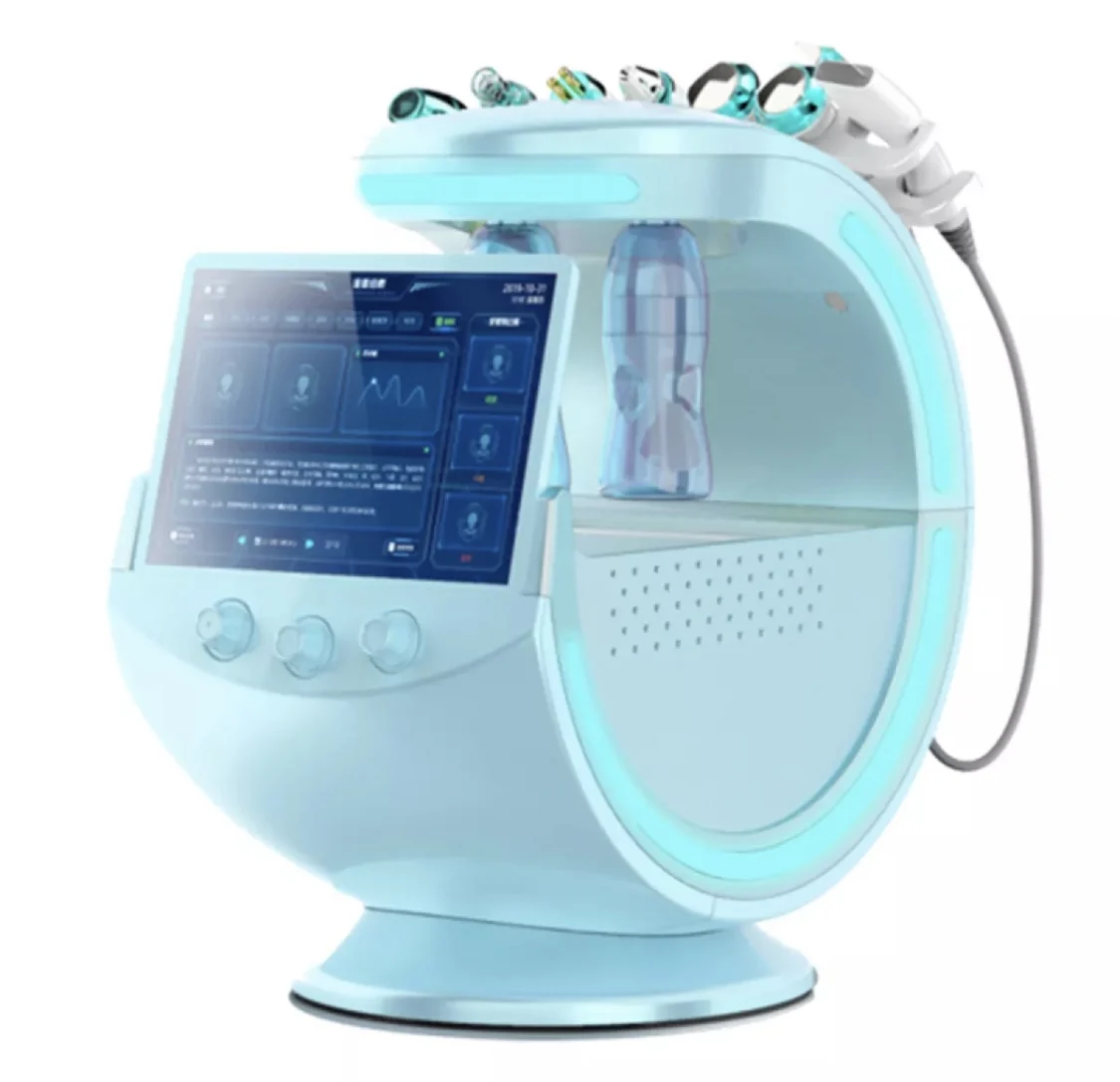 7 в 1 Смарт ice blue Плюс оборудование hydra микродермабразия hydrodermabrasion воды машинки для отшелушивания лица