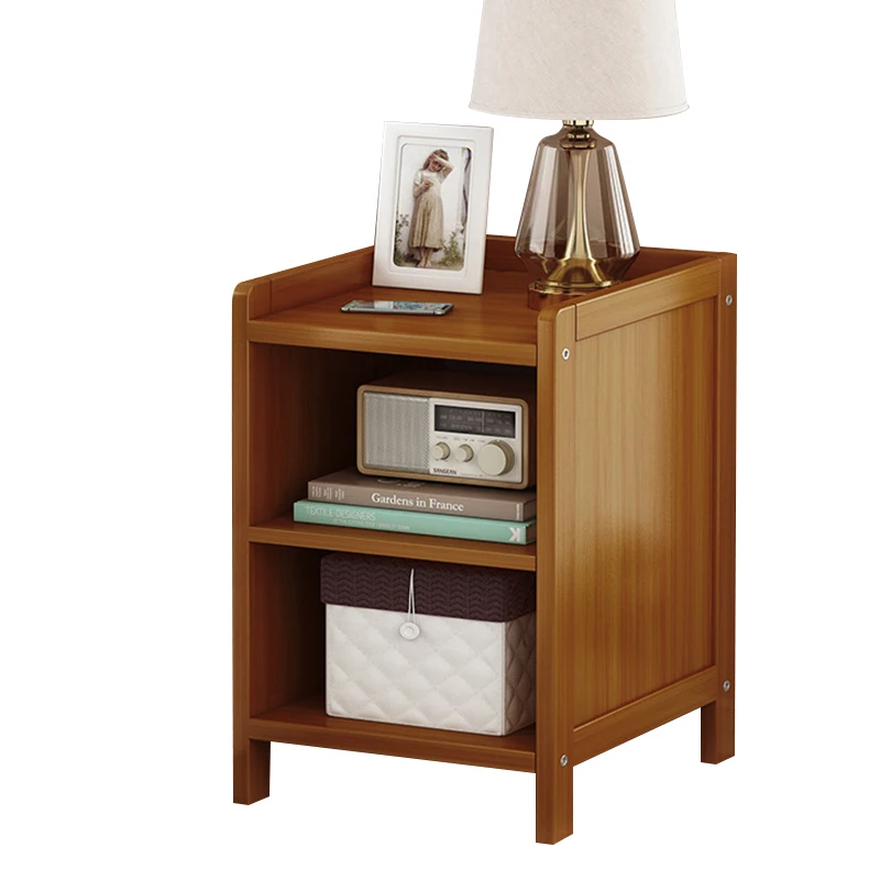 Smart Side/Nightstand Table   With 3 Cooling Drawer Slim Antique Nightstand Bamboo Nightstands For Bedroom Livingroom (1600308919431)