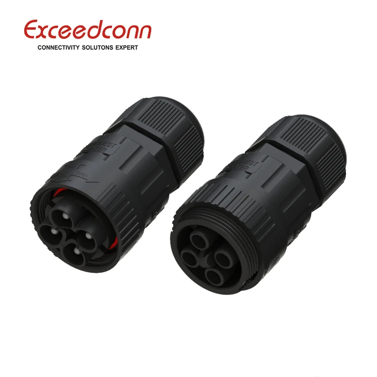 ip67 4 pin waterproof connector 2 pin 3 pin 4pin rgb led strip connector