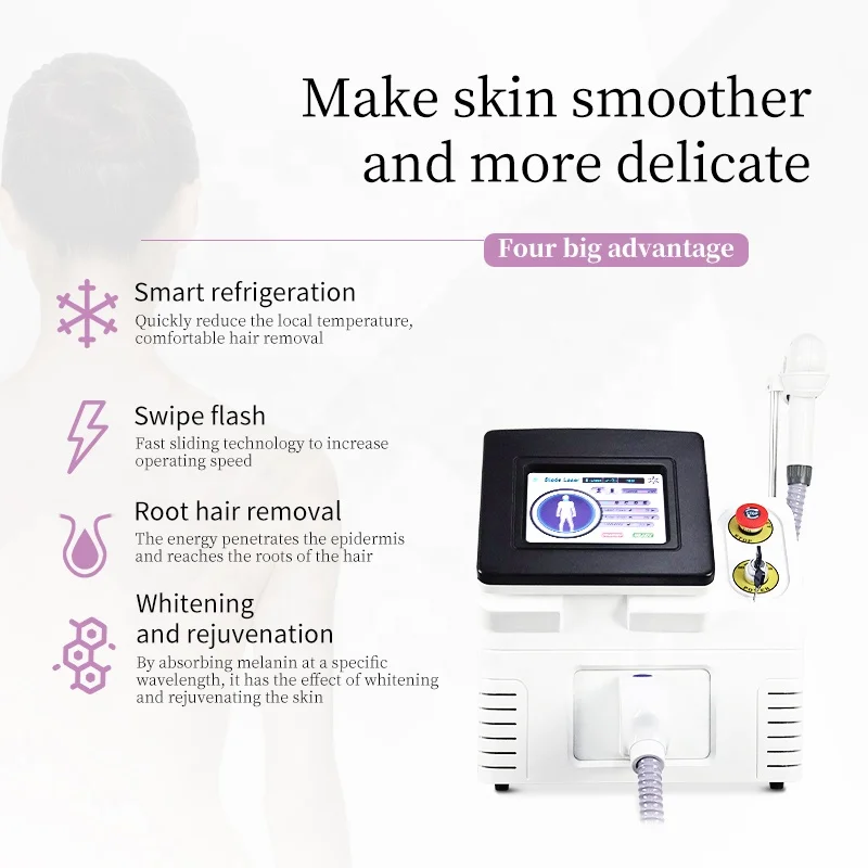 Portable 808 Diode Laser Hair Removal Skin Rejuvenation Device 755 808 1064 Alma Soprano Ice Platinum beauty machine