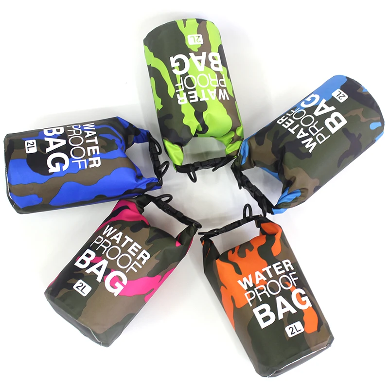 2L Mini Camo Dry Sack Promote Low Price Products Waterproof Polyester  Sack Keeps Gear Dry for Kayaking Beach Rafting Boating