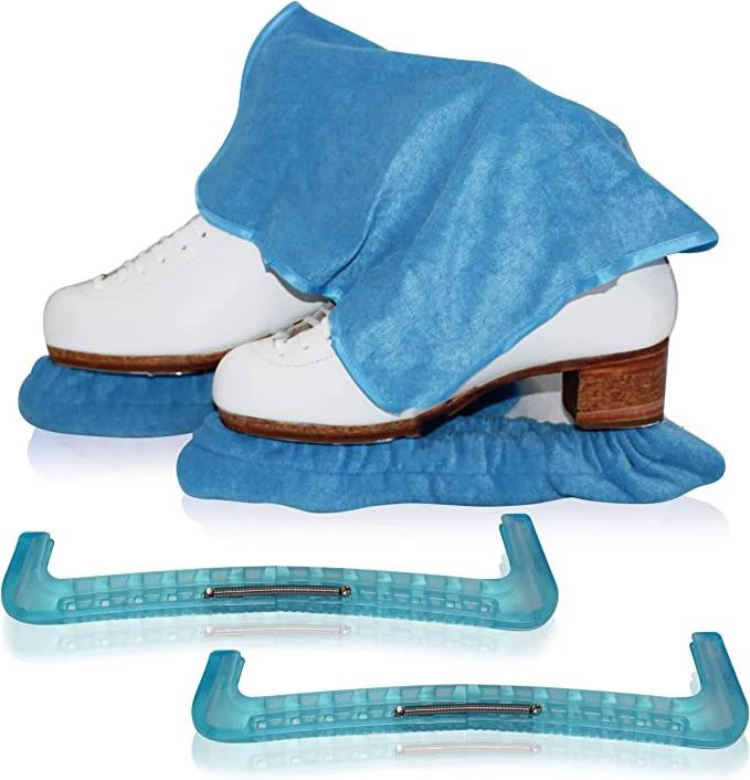 Ice Skate Blade Guards, 1 Pair Plastic Adjustable Ice Hockey Skate Blade Cover, Skate Protector for Ice Hockey Adults Kids