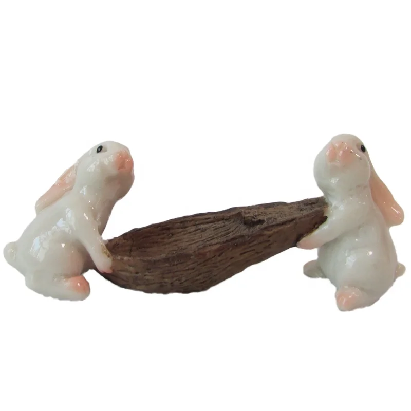 
Z07475A Best Quality Resin Decoration Antique Figurine Resin Rabbit Statues easter gifts Custom 