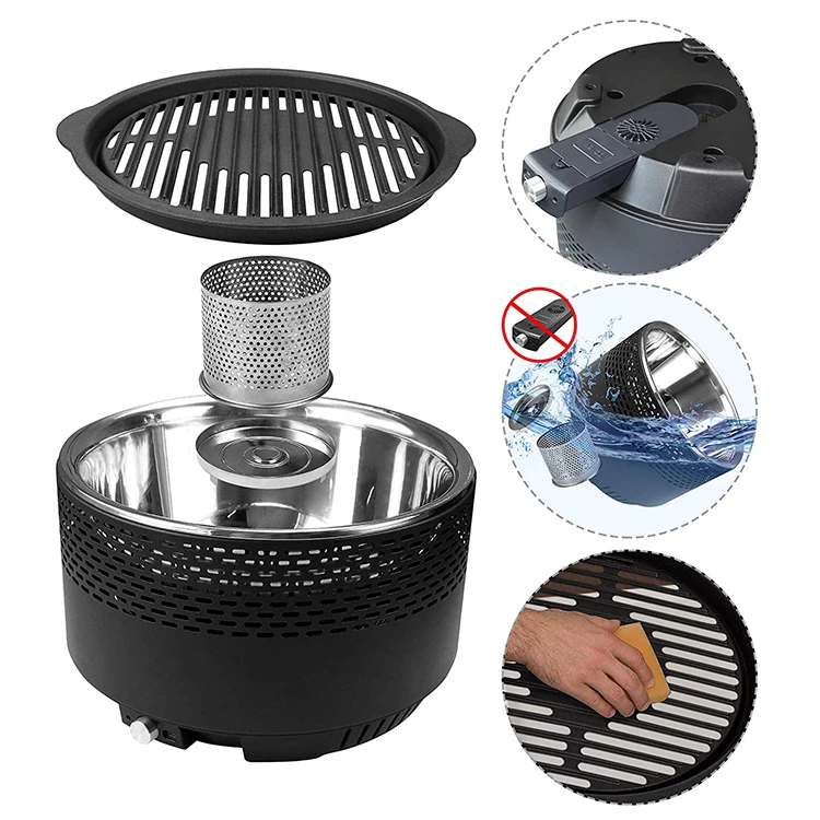 Manufacturer flat korean rotisserie grill portable set smokeless outdoor barbeque bbq camping charcoal bbq grills