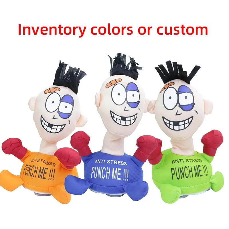Electric Plush Toy Anti Stress Punch Me Toy Decompression Toys Funny Kids Anti-Stress Adult Decompression Hit Screaming Dolls