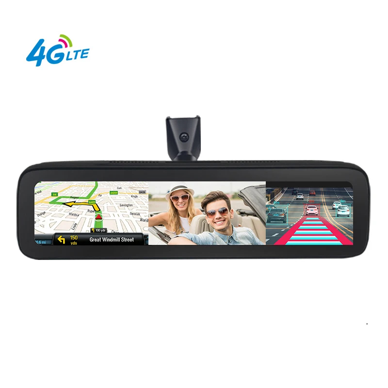 Автомобильный видеорегистратор, 4 камеры, 4G, Android 9,0, GPS-навигация, HD 720P, видеорегистратор, видеорегистратор, Wi-Fi, приложение, удаленный мониторинг