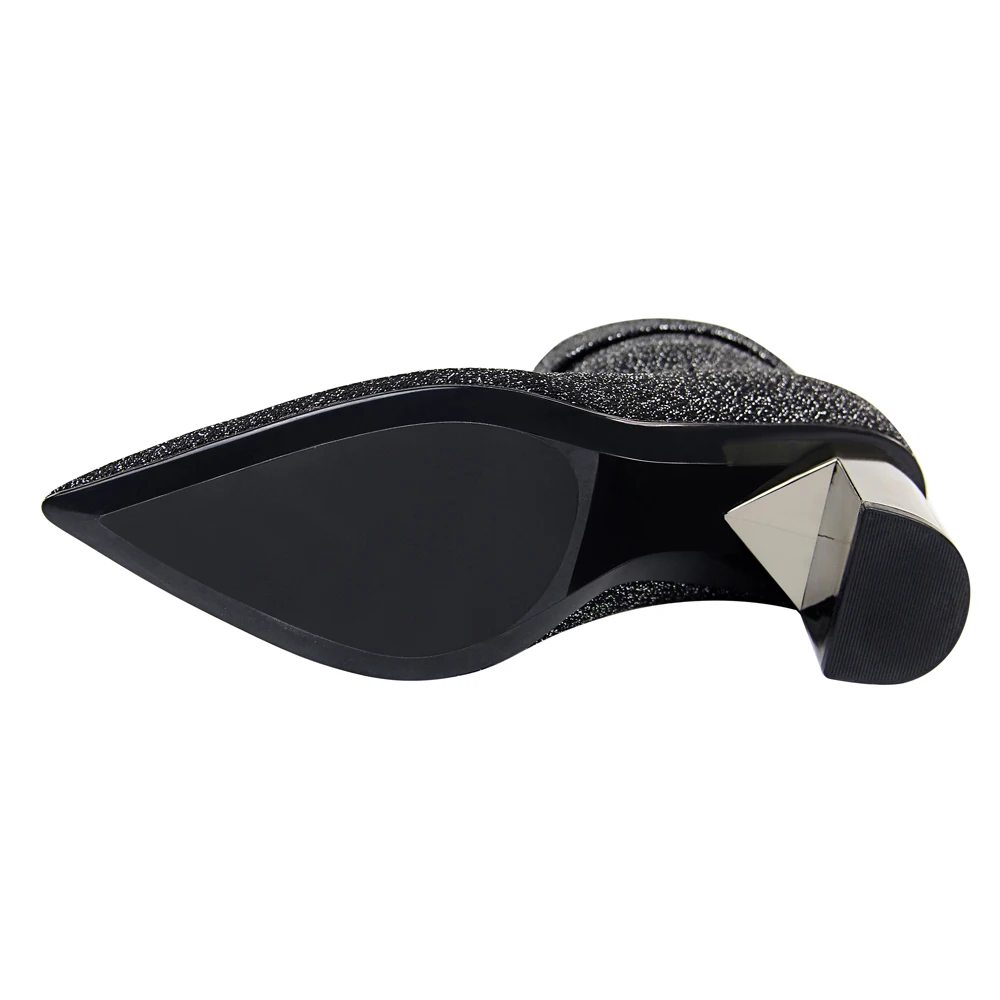 Женские туфли bigtree 3128-2, короткие женские сапоги, пикантные туфли на толстом высоком каблуке, тонкие остроносые шерстяные сапоги для ночного клуба