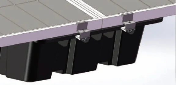 Plastic Ground Bracket Polypropylene Ballast For Roof Mount Solar Panel Roof Ballast Mounting for solar roof solar energy system