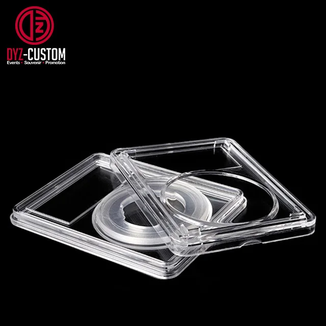 Clear Acrylic Coin Display Slab Coin Holder Storage Box 14mm to 40mm