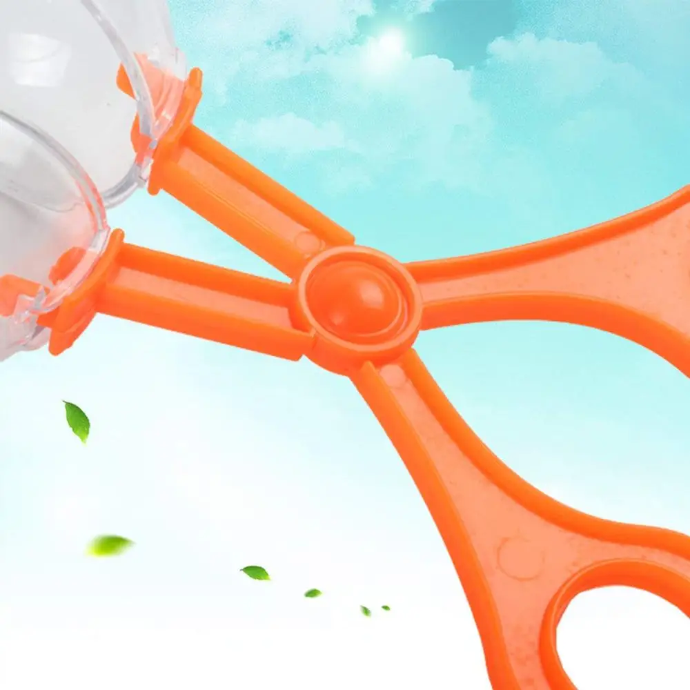 Plastic Scissor Clamp with Transparent Ball + 1PCS Tweezers Nature Exploration Toy Insect Study Tool for Kids Children Gift