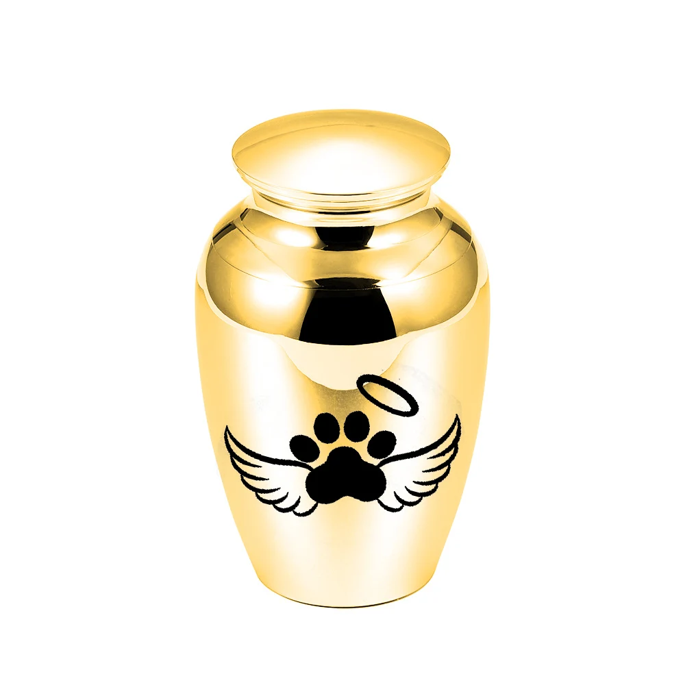 Cremation Urn for Pet Ashes Mini Keepsake Urn Aluminum alloy Memorial Keepsake Urns for Dogs Cats Ashes Holder