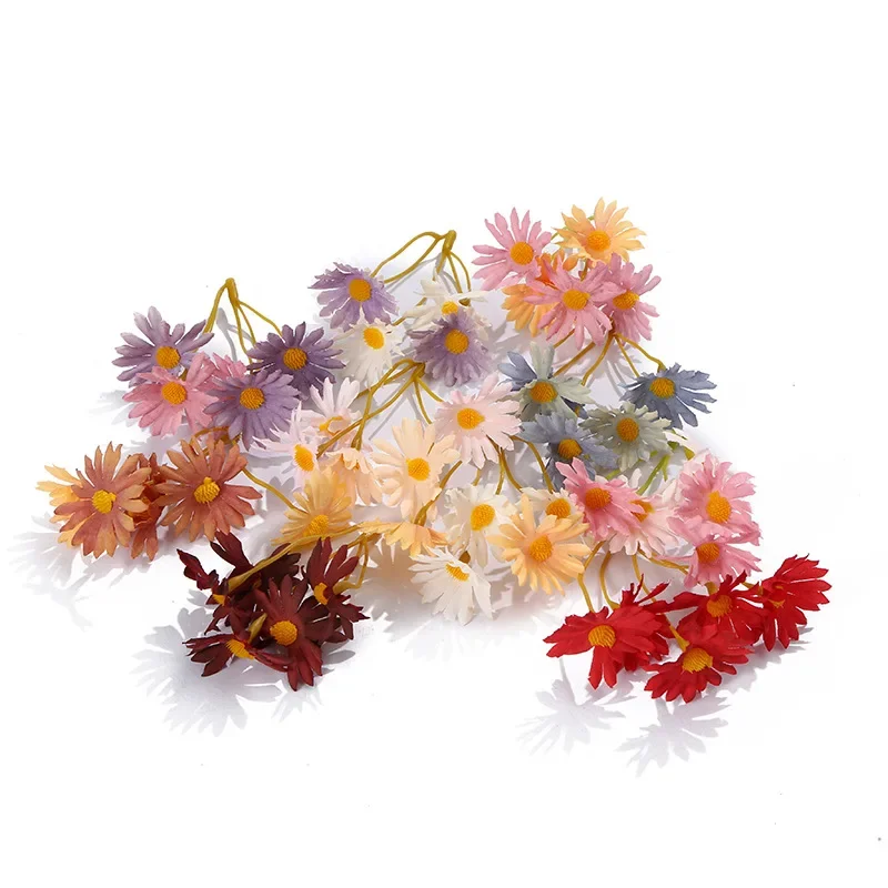 5 heads factory high quality artificial gerbera small daisy flower head for home wedding