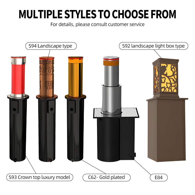 Shouweishen Anti-terrorist Automatic Rising Hydraulic Bollards Systems remote stainless steel bollards for driveways