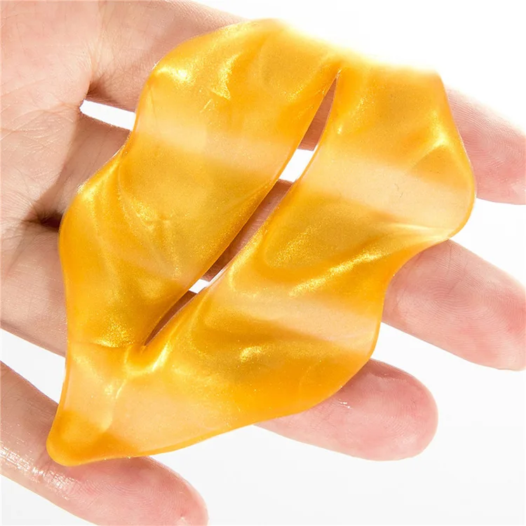 Vegan Moist Lips Care Crystal Patch Masks Sheet Rebranding Cosmetics Wholesale White 24K Gold Pink Hydrogel Collagen Lip Mask