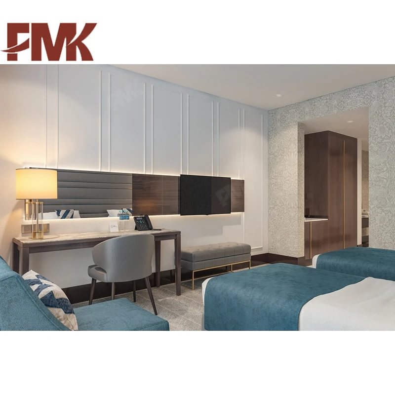 
Commercial Luxury Vietnam Hotel Bedroom Furniture Project High Glossy Wooden Hotel Furniture 