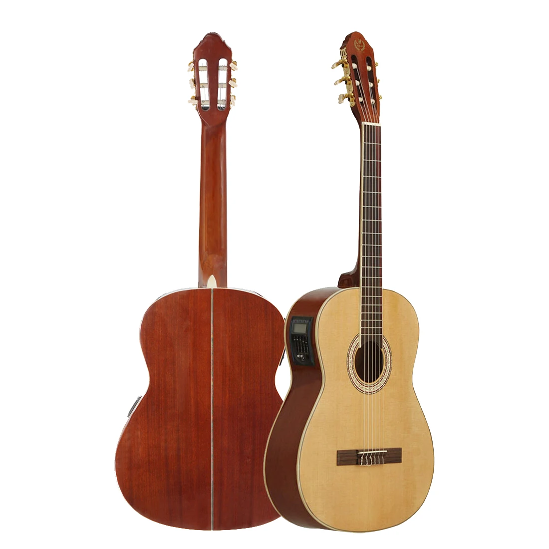 China production special 39 inch EQ electric box solid wood with spruce board sapele back and side boards classical guitar 3960E