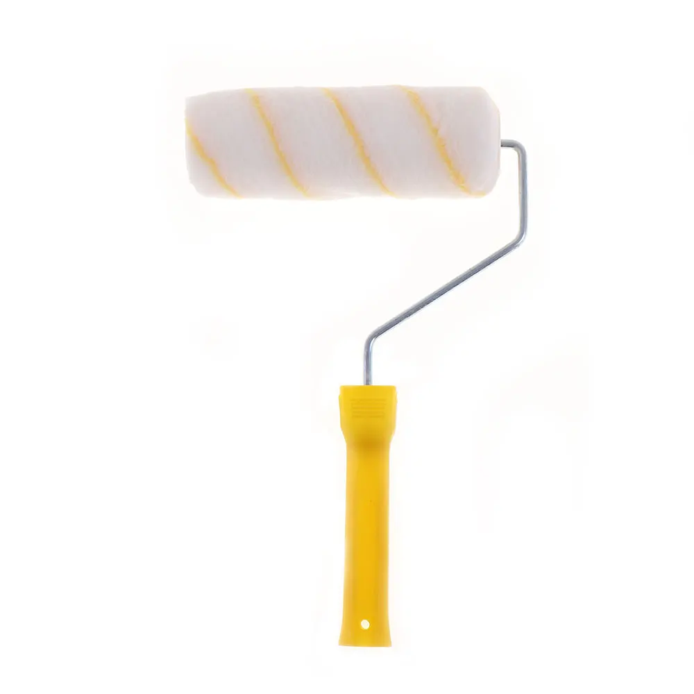 Top quality  roller brush soft nylon brush roller High Quality Paint Roll Tool With Yellow Stripe Wholesale Price Paint Roller
