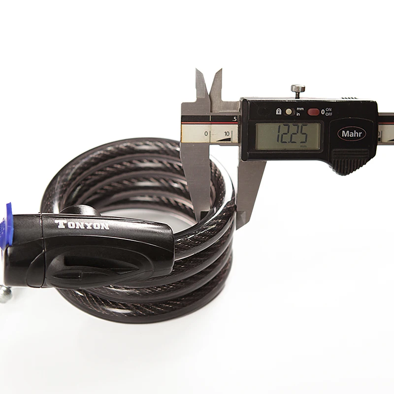 TONYON Hot Sale Plastic Smoke Bracket Available Mountain Bike Steel Cable Lock