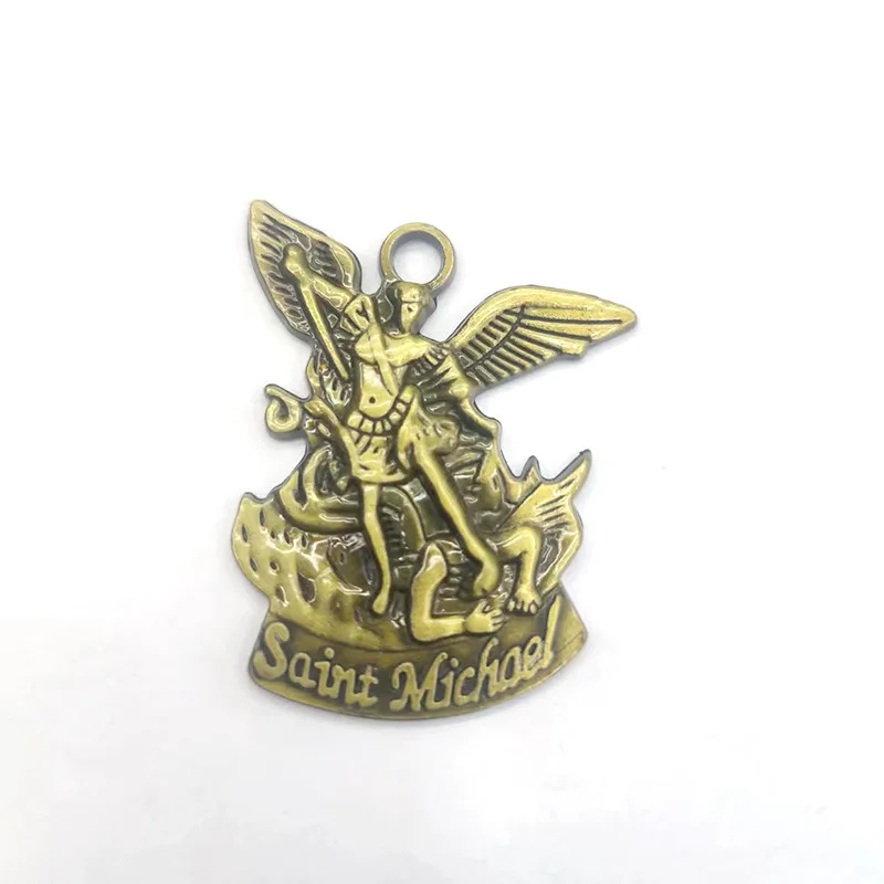 45x36mm St.Michael Metal Alloy Religious pendant for Jewelry Making