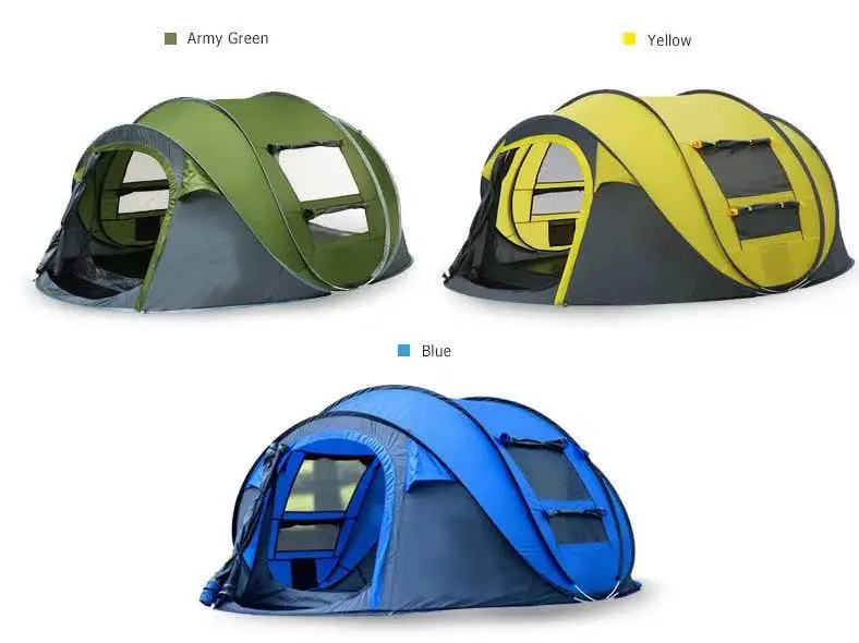 3-4 Person Quick open Pop-up Cabin Camping Tent Outdoor Customized Long,Camping Tent