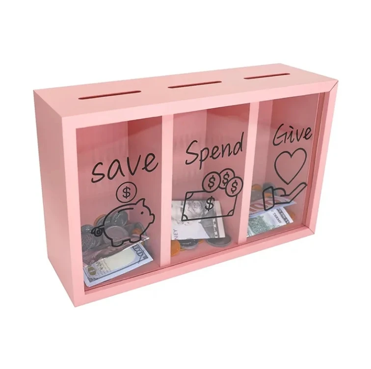 SLT New Custom Wooden Money Coin Bank for Boys and Girls