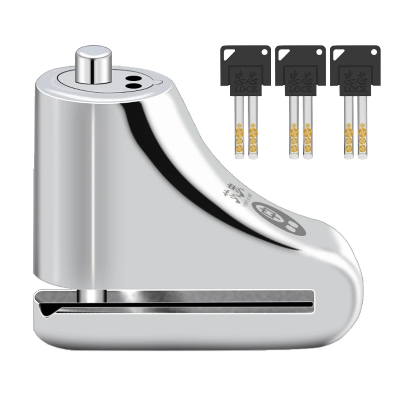 
Stainless steel anti-theft lock bicycle accessories with key disc brake lock 