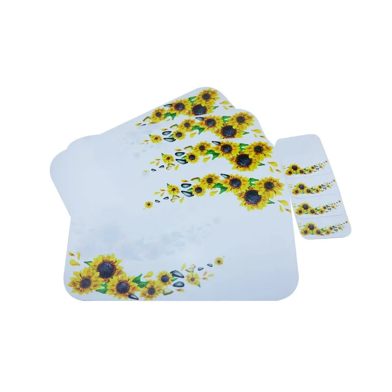 Cheaper price recyclable plastic pp placemat & coaster tablemat set