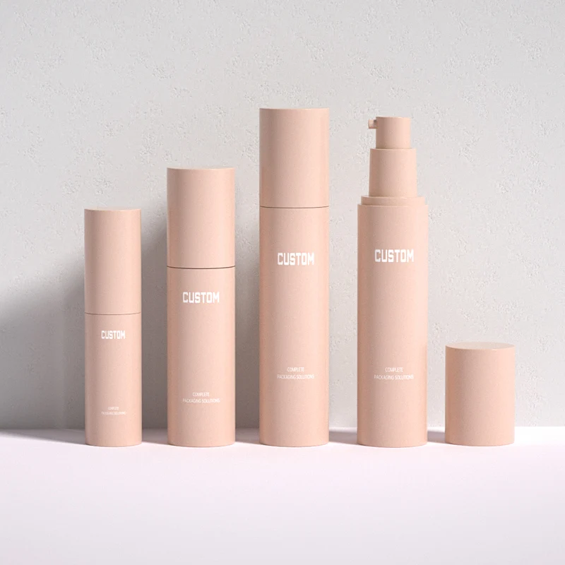 Custom Design Cosmetic Lotion 15ml 30ml 50ml pink green purple blue orange Skin Care Pump Airless Bottle