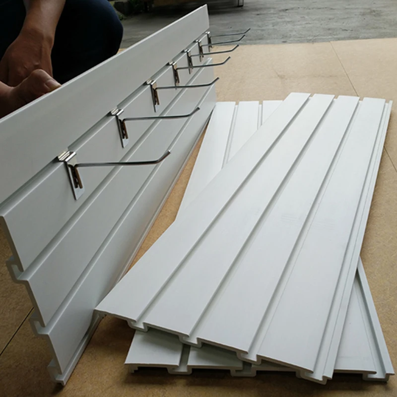 Heavy duty slatwall pvc panel for shop display
