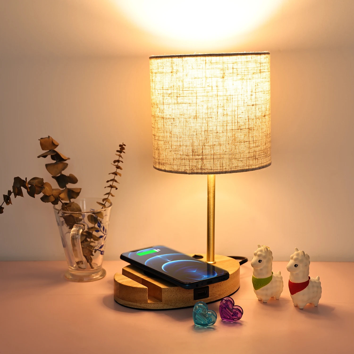 TIANHUA Nordic Simple Creative Bedside Luxury Decor Table Desk Light Lamp Smart Led Cordless Chargeable Modern Table Lamp