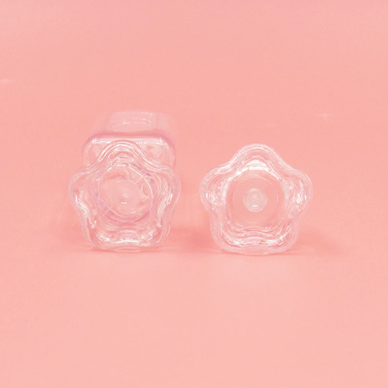 Wholesale Custom hot sale makeup packaging cute candy shape plastic empty lipgloss tube container with brush