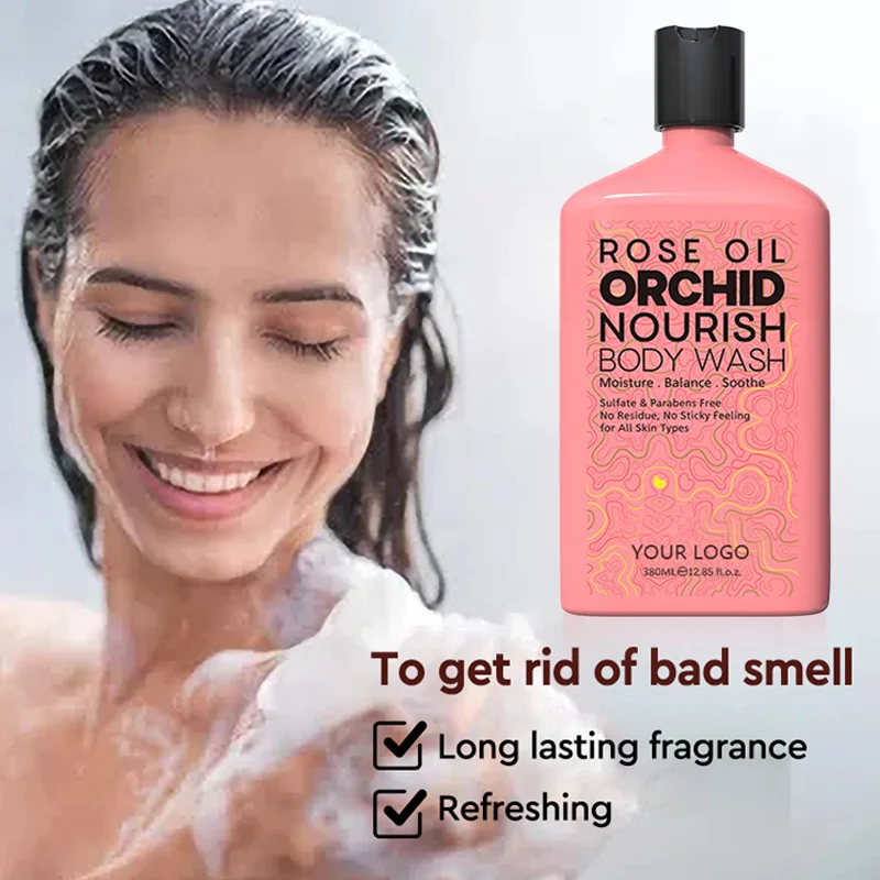 Organic bubble bath liquid supplies Rose moisturizing bath oil Orchid Nourishing bath Gel and body works wholesale