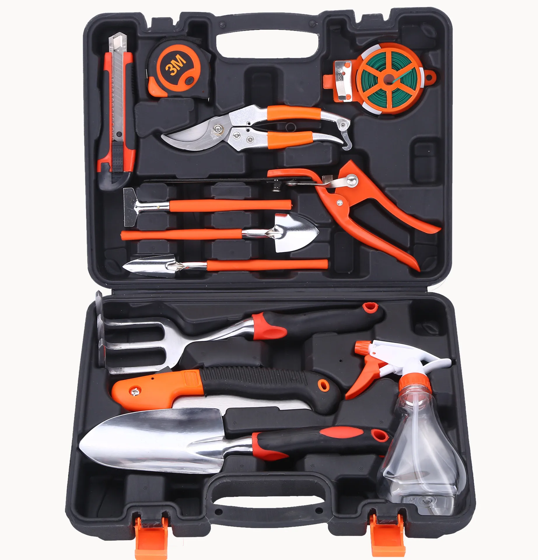 IDO-FIX Factory Wholesale Garden Tools Set Toolbox Combination Gardening Scissors Shovel Professional steel pruner gardening