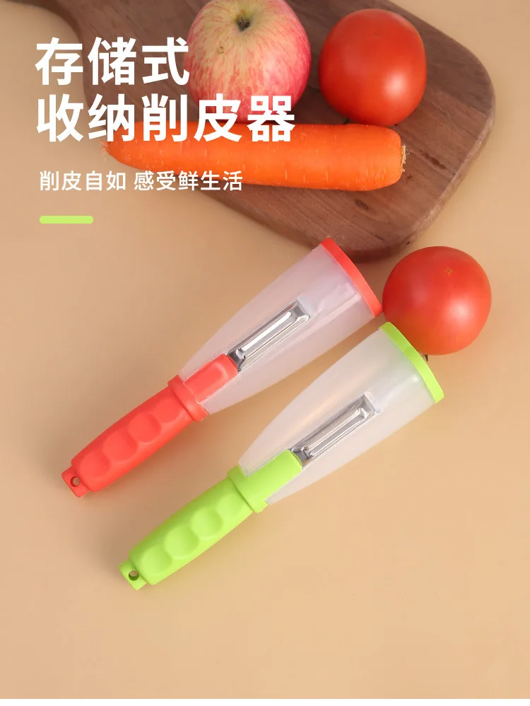 Multi-Functional Stainless Steel PP Storage Box Kitchen Accessories Set Includes Melon Fruit Potato Peeler Household Vegetable