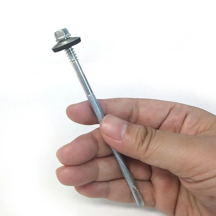 Roofing Screw Fasteners Manufacturers Metal Roofing Screws With Rubber Hex Washer Head Self Tapping Roofing Screws
