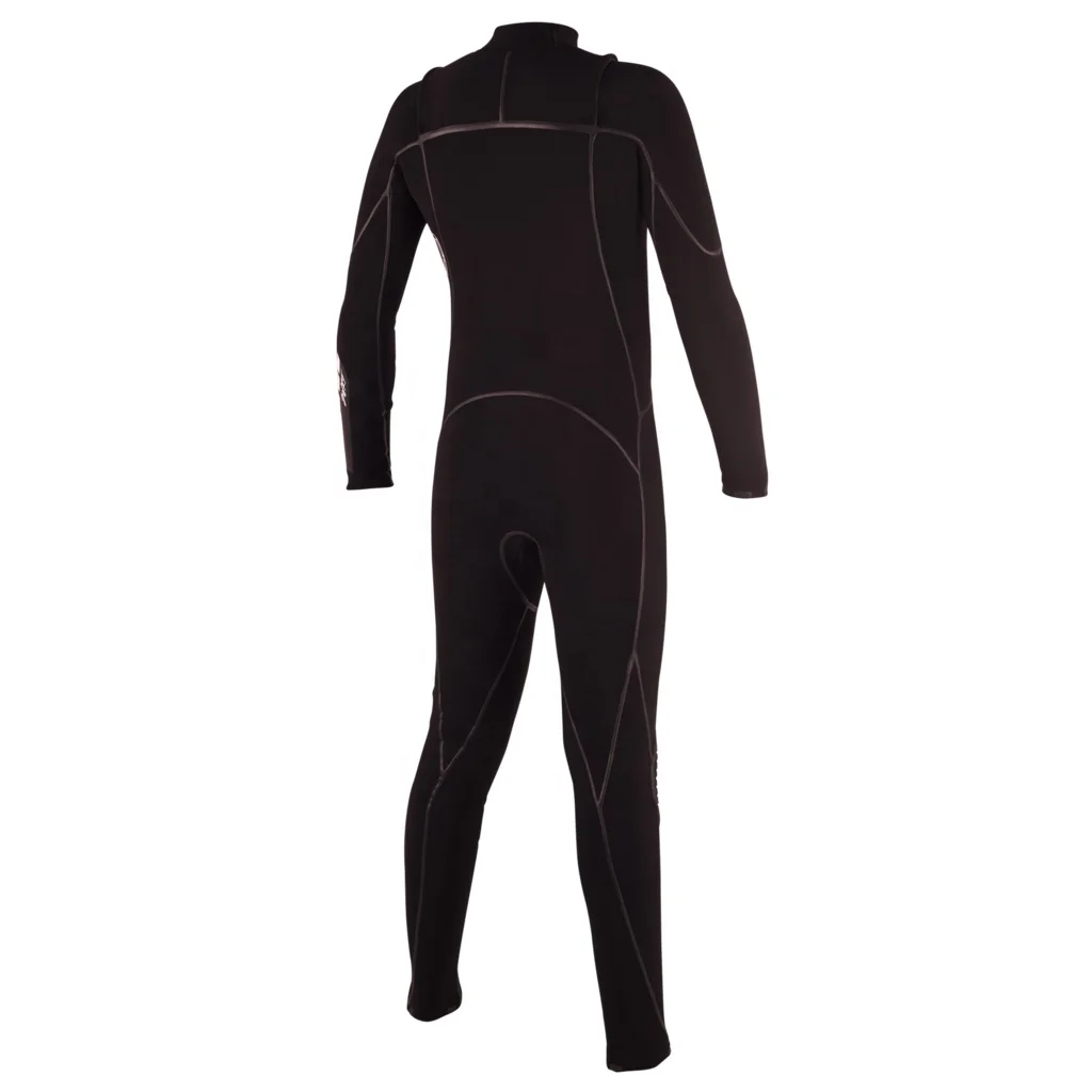 custom line design men neoprene printing chest zip long sleeve scuba diving surfing wetsuit