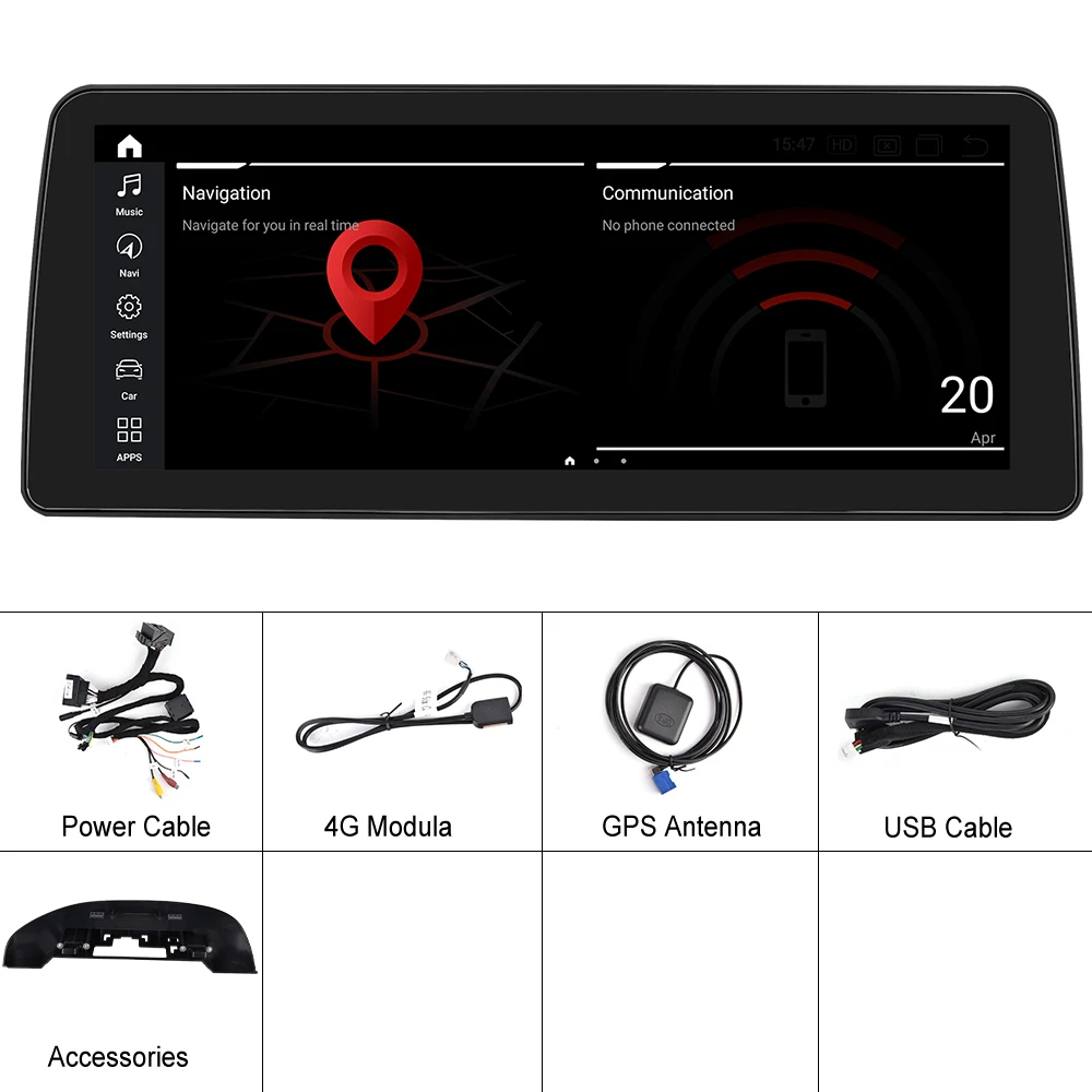Hengdesen12.3' Android 10 Car Radio 4+64G Wireless Carplay Android Auto GPS BT RDS Dual Systems For BMW 3 series F30 2013-2016