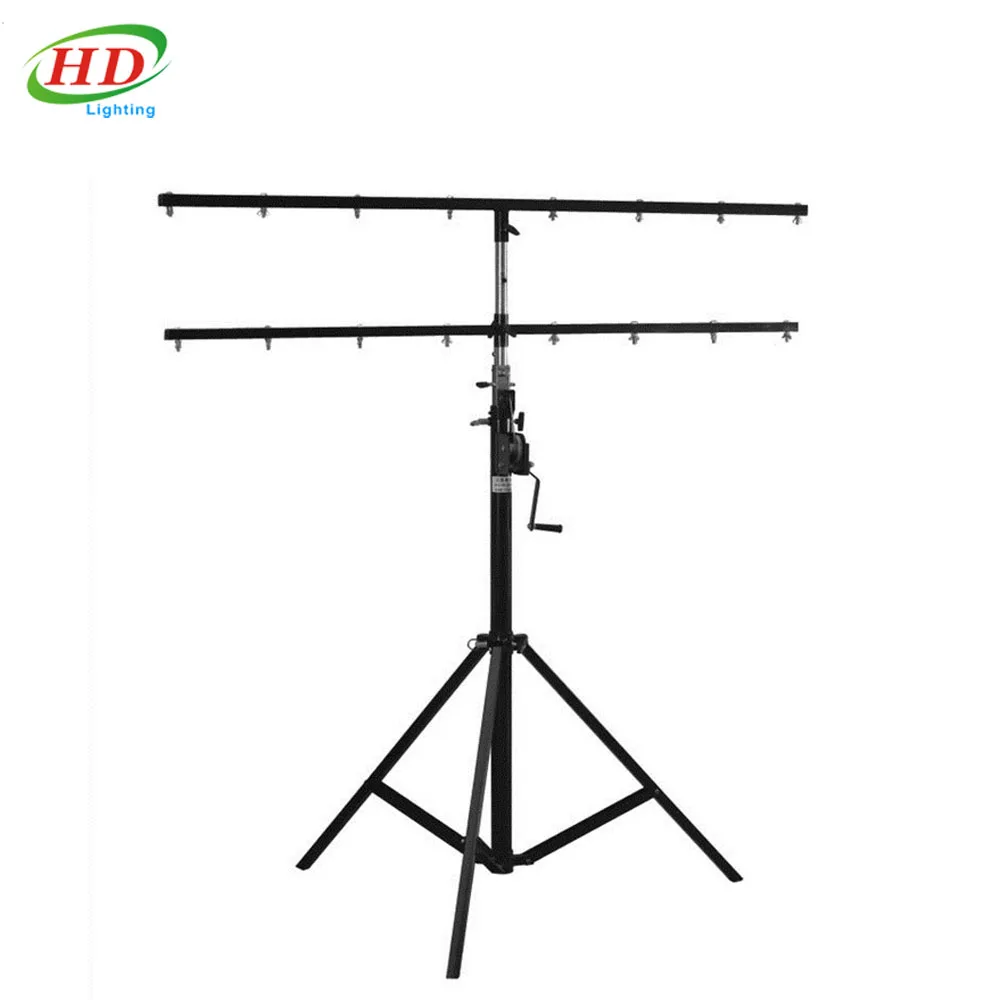 Pro stage lighting equipment single-layer/double-layer winch stand par led light stand 4M with tripod