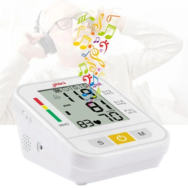 Jziki Blood Pressure Monitor Digital Electronic Sphygmomanomet Automatic BP Machine Heart Rate Pulse Monitor Long Cuff