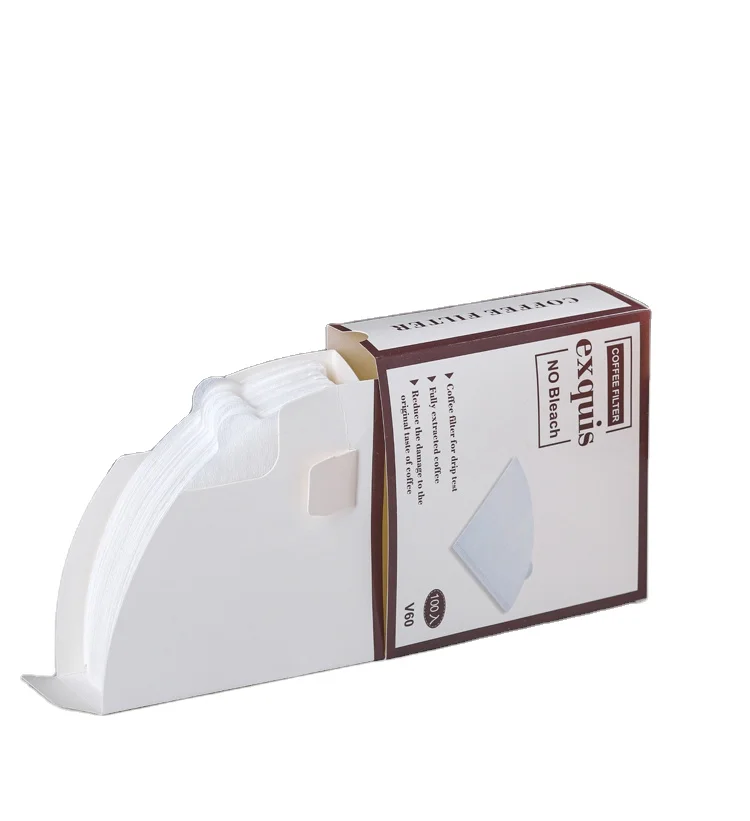 100pcs Disposable Coffee Cone Paper Filters for  Coffee Maker