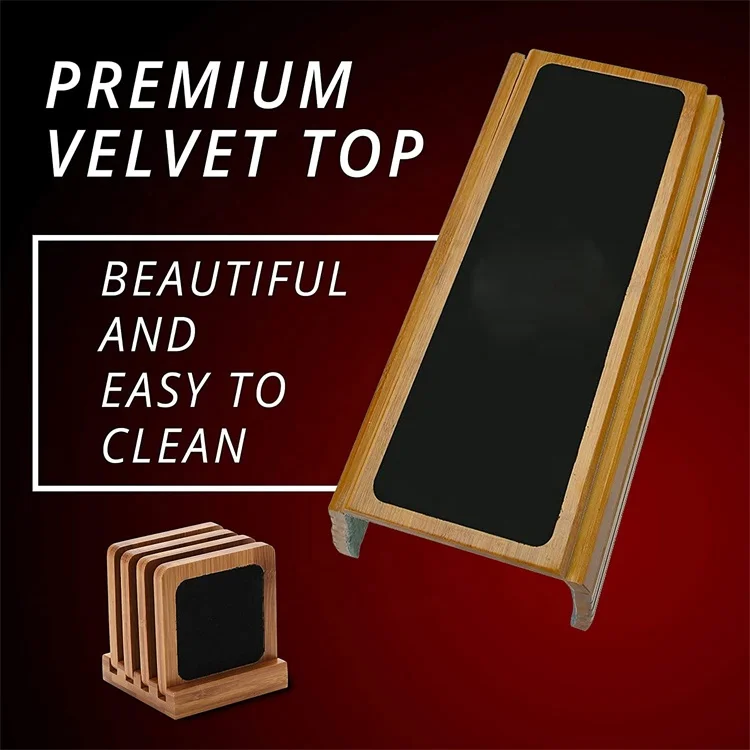 Natural Bamboo Flexible Sofa Arm Tray Table with Non-Slip Felt and Slat Links Armchair Armrest Tray for Eating Snack Dri